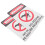 2pcs no peeing warning sign hanging garden caution iron wrought 8