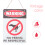 2pcs no peeing warning sign hanging garden caution iron wrought 10