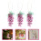 6 Pcs Acrylic Grape Beaded Ornaments for Xmas Tree Home Decor 11