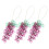 6 Pcs Acrylic Grape Beaded Ornaments for Xmas Tree Home Decor 2