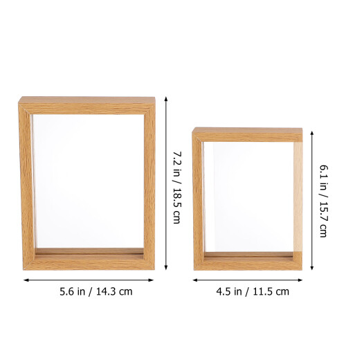 2pcs Double Sided Glass Picture Frame Specimen Clip 1