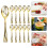 24Pcs Mini Plastic Spoons For Dessert Ice Use Golden 7