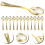 24Pcs Mini Plastic Spoons For Dessert Ice Use Golden 5