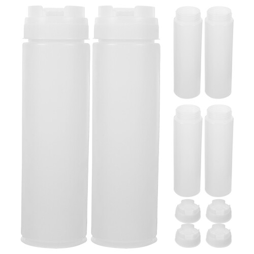 6pcs Double-Hole Condiment Squeeze Bottles
