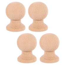 4pcs unfinished wood finial caps for bedposts, rods, fences, stairs