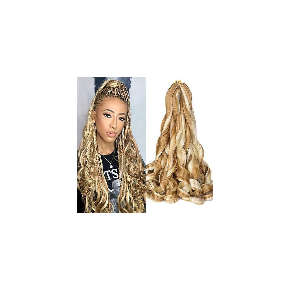 Unisex (P27/613#, 16Inch/65G) French Curl Loose Wave Crochet Hair