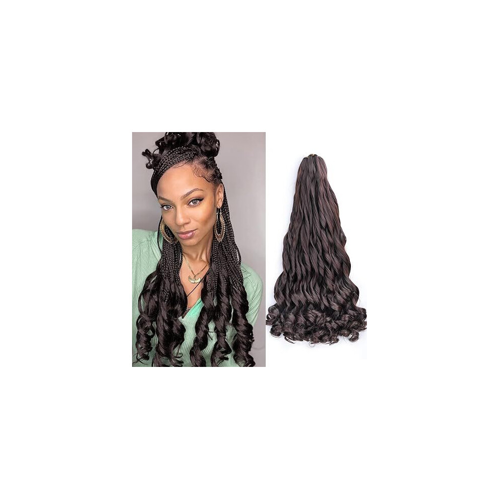 Unisex (4#, 22Inch/75G) French Curl Loose Wave Crochet Hair