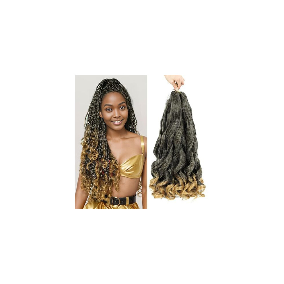 Unisex (T27#, 22Inch/75G) French Curl Loose Wave Crochet Hair