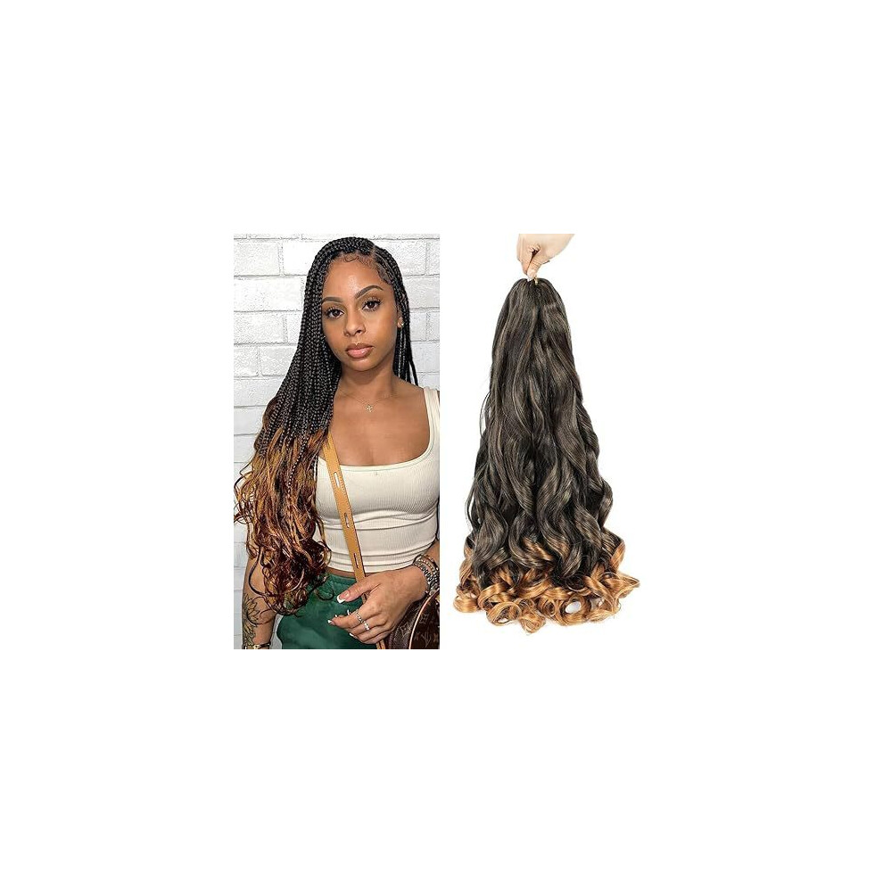 Unisex (T30#, 22Inch/75G) French Curl Loose Wave Crochet Hair