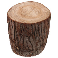 Wood Stump End Table - Natural Rustic Coffee Table Display Base