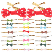 100Pcs Dot Ribbon Bowknot Ties For Baking And Candy Bag Sealing