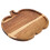 Pumpkin Shaped Wooden Serving Board Rustic Light Brown Snack Plate 11