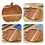 Pumpkin Shaped Wooden Serving Board Rustic Light Brown Snack Plate 10
