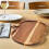 Pumpkin Shaped Wooden Serving Board Rustic Light Brown Snack Plate 7