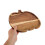 Pumpkin Shaped Wooden Serving Board Rustic Light Brown Snack Plate 4