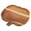 Pumpkin Shaped Wooden Serving Board Rustic Light Brown Snack Plate 1
