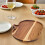 Pumpkin Shaped Wooden Serving Board Rustic Light Brown Snack Plate 6