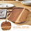 Pumpkin Shaped Wooden Serving Board Rustic Light Brown Snack Plate 8