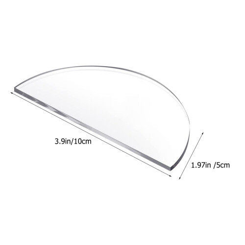 10 Pezzi Segnaposto Trasparenti in Acrilico Forma Semicircolare 1