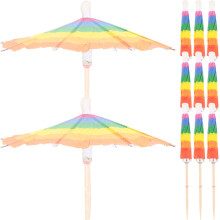 50 stecchini per frutta da cocktail con ombrellini decorativi