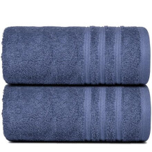 (Navy, Pack of 2) 4x Super Jumbo Bath Sheet Towels Set 80x160cm Cotton 550 GSM Super Soft Extra Absorbent Large Jumbo Bath Sheets Sets Flash Detail Towel Sun