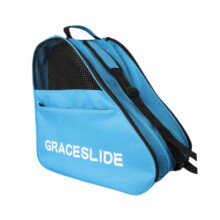 Roller Skate Bag Ice Skate Bag With Shoulder Strap Carry Handle Organizer For Sports Outdoor Use Blue