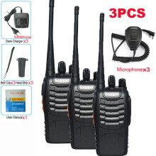 Walkie Walkie Talkie Professional Radio BF-888S,USB Plug,3Pcs Add Mic