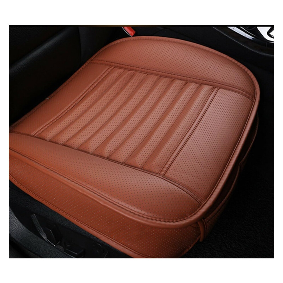 Front Seat Covers Universal Car Seat Cover Breathable Pu Leather Pad Mat For Auto Chair Cushion Front Brown 9354506050696