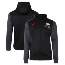 (Size 10) Saracens Women's Rugby Hoodie Castore Zip Through Top - New