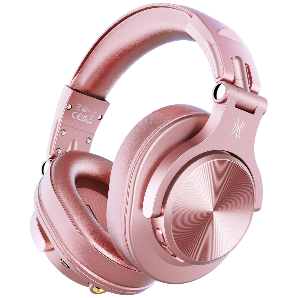 (Rose ) Oneodio Fusion A70 Bluetooth Headphones Hi-Res Audio Over Ear Wireless Headset Professional Studio Monitor Dj Hifi Headphones Gold 6935159164317