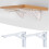 Triangular Folding Metal Wall Shelf Table Support Heavy Duty Bracket 2-Pack Wall-Mounted Foldable Brackets 5
