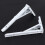 Triangular Folding Metal Wall Shelf Table Support Heavy Duty Bracket 2-Pack Wall-Mounted Foldable Brackets 2