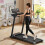 Foldable Q8 Treadmill Black with Handrail 1