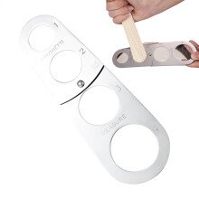 Spaghetti Pasta Measurer Tool Stainless Steel 4-Holes Measuring Ruler For Kitchen Portion Control