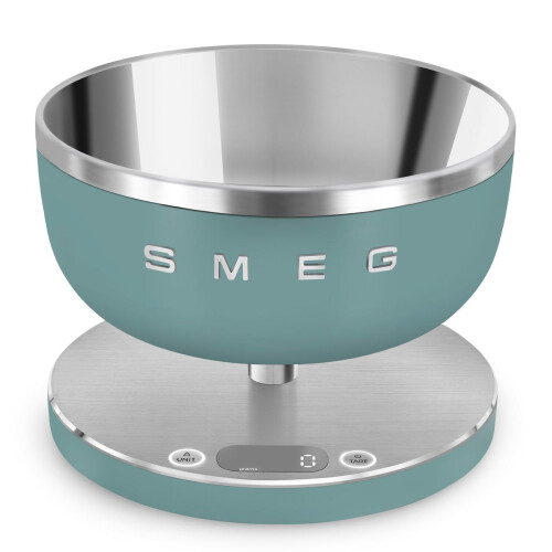 Smeg Smeg Collection Digital Kitchen Scale with removeable bowl, Emerald Green Matte KSC01EGMWW