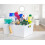 Basket 5.02 Rectangular Plastic Storage Baskets Model 5.02 Ice White Office Home & Kitchen Tidy Organiser 5