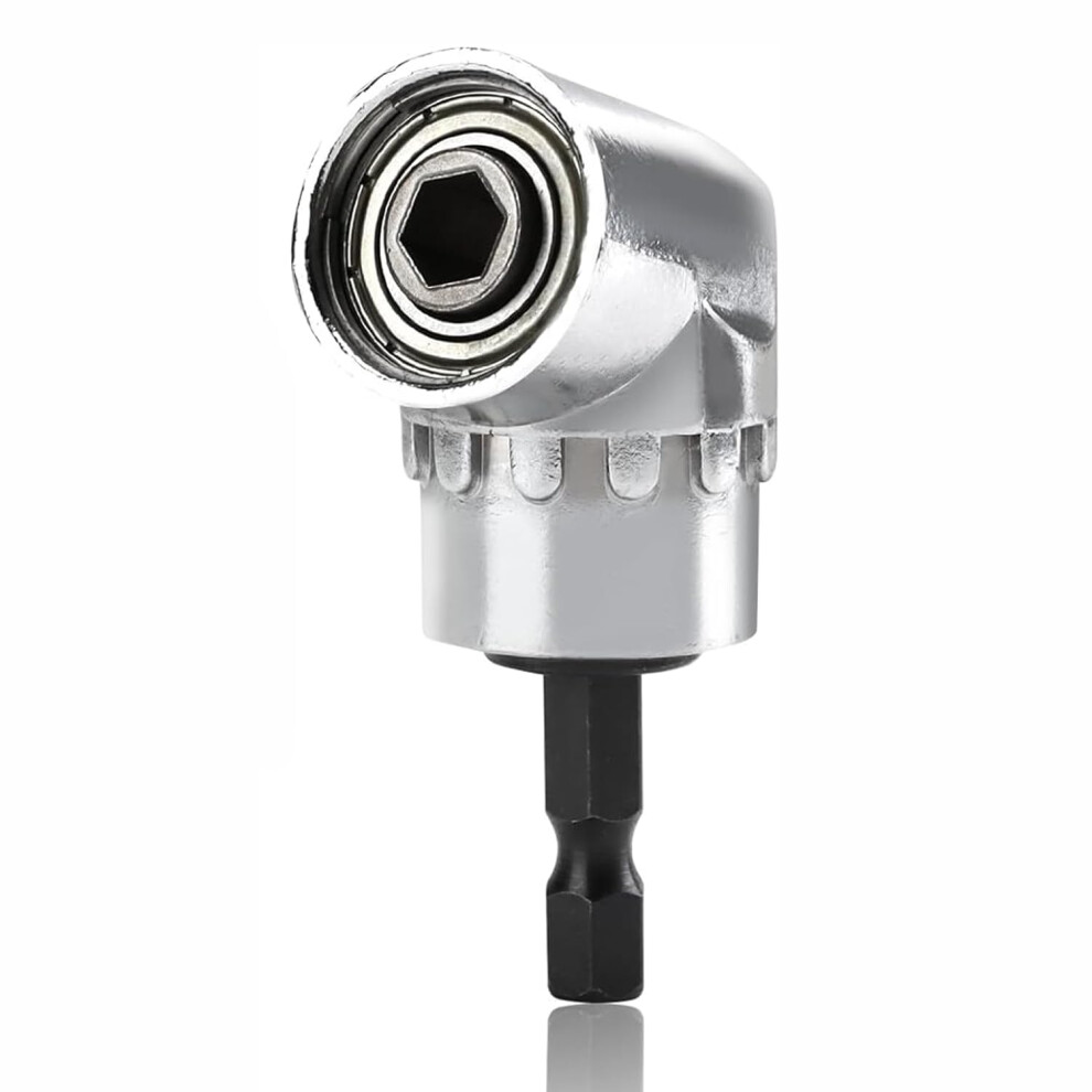 105 Degree Right Angle Drill Adapter, 1/4-Inch Hex Shank Power Screwdriver Drill Attachment For Tight Corner Workspace 9393856094110