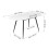 Extendable Dining Table, 120-160 cm Large Kitchen Table for 4-8 People, Modern Marbel Effect Large Table 2