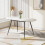 Extendable Dining Table, 120-160 cm Large Kitchen Table for 4-8 People, Modern Marbel Effect Large Table 1