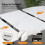 Extendable Dining Table, 120-160 cm Large Kitchen Table for 4-8 People, Modern Marbel Effect Large Table 4