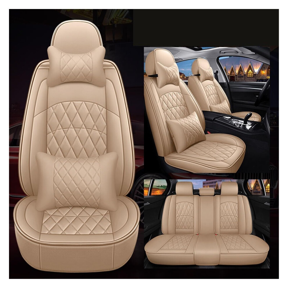 Front Seat Covers Universal Car Seat Covers For W205 C-Class W202 W203 W204 A205 C204 C205 S202 S203 5 Beige 9084446193084