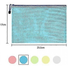 Document Pocket A5. 10 Pieces A5 File Pockets with Zipper. Mesh Plastic Zip
