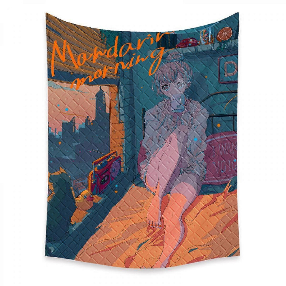 Kikidex (As Show, One Size) Wekity Anime Tapestry Aesthetic Art Home Background Fabric Decor Gift Boho Tapestry For Living Room Bedroom Decor (614-10, 59 X 79 Light