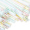 (1000pcs)1000 Pcs Flexible Plastic Straws Striped Multi Colored Disposable Straw-h 4