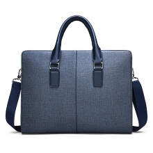 Leather Men's Briefcase Messenger Bag Crossbody Backpack Laptop-Compatible 15.6-Inch