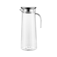 Drink Tea Pitchers Glass Pitcher With Handle And Lid, 1600ML Capacity, Handmade Water Jug For Hot Or Cold Beverages