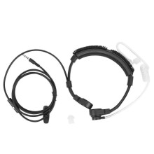 3.5mm Plug Tactical-throat Microphone Earphone Covert Adjustable Covert Air Tube Headset with Throa