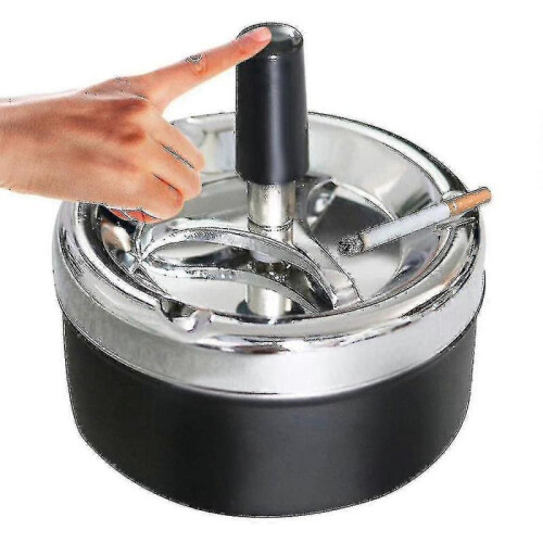 Extra Large Chrome Spinning Ashless Ashtray |premium Windproof Ashtray-af 1