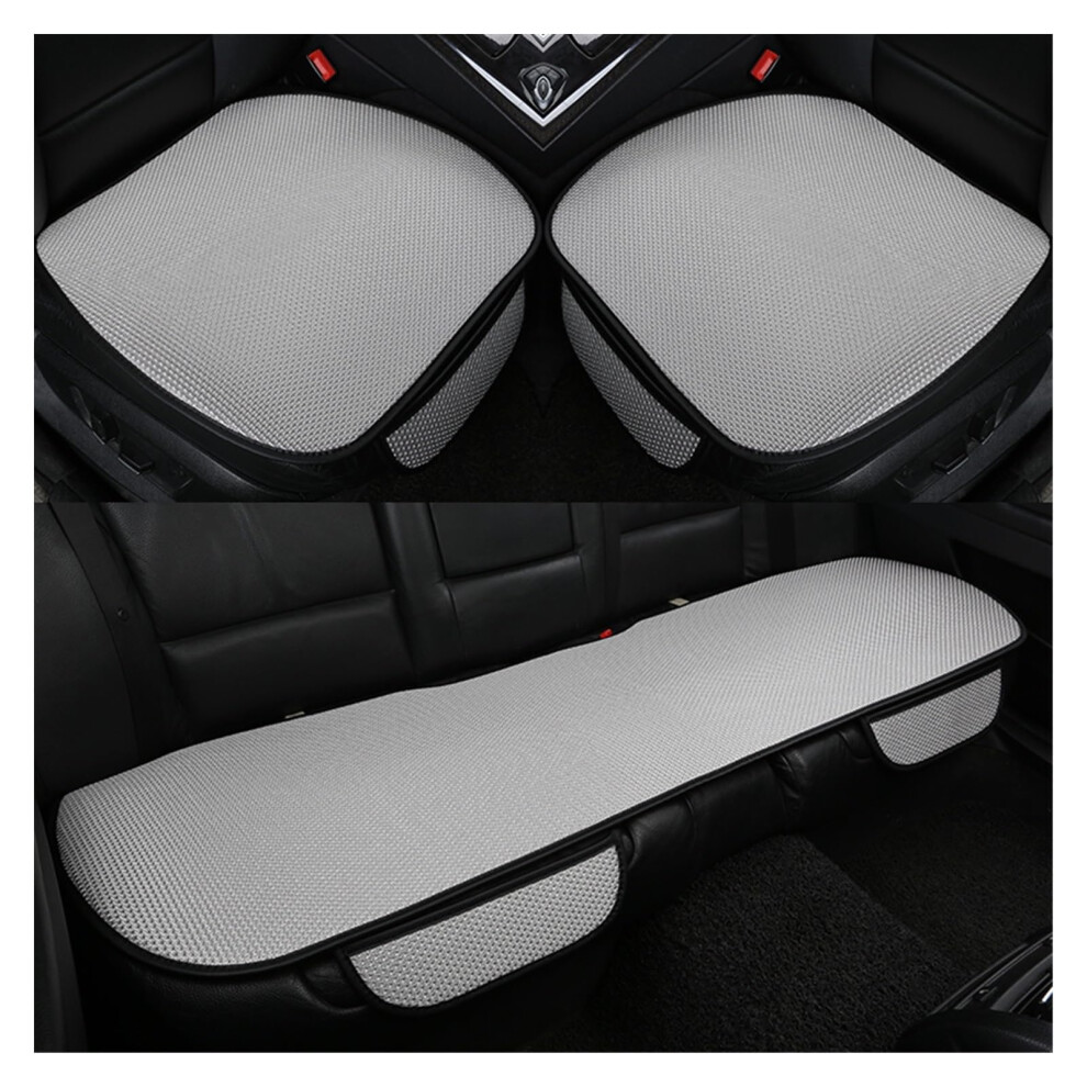 Car Seat Pads Summer Breathable Ice Silk Car Seat Cover Four Seasons Cushion Protector Fits Most Cars Gray 9354506051716