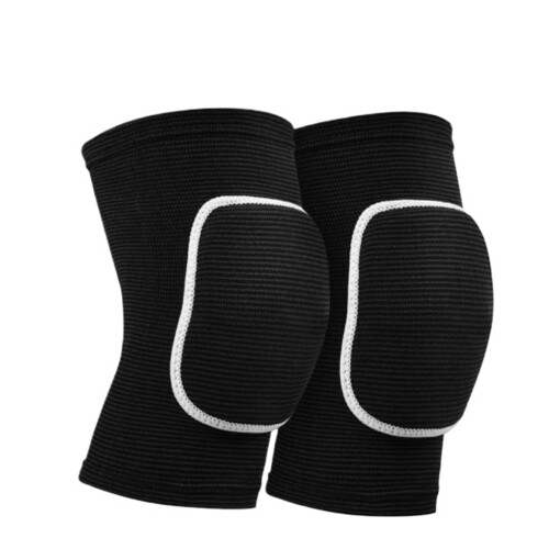 Knee Pads A Pair Soft Breathable Elastic Knee Support Size M Black-White Edge